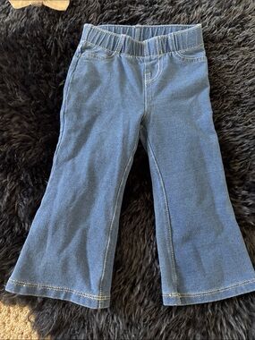 Cat and Jack Girls Blue Knit Flare Pants